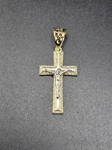 14K Gold Pendant - Jesus on Cross