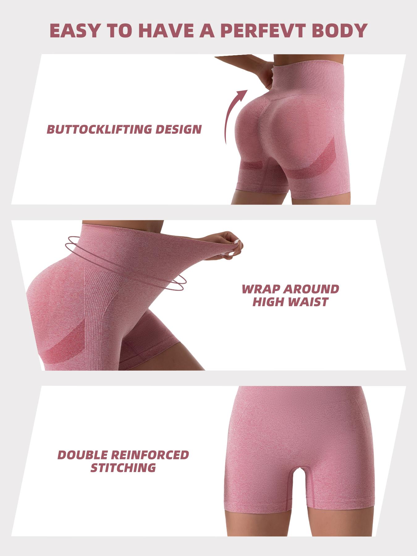 CHRLEISURE 3PCS High Waisted Cycling Shorts Yoga Shorts Summer Cycling And Sports Yoga Shorts Combination Gymshorts Workout