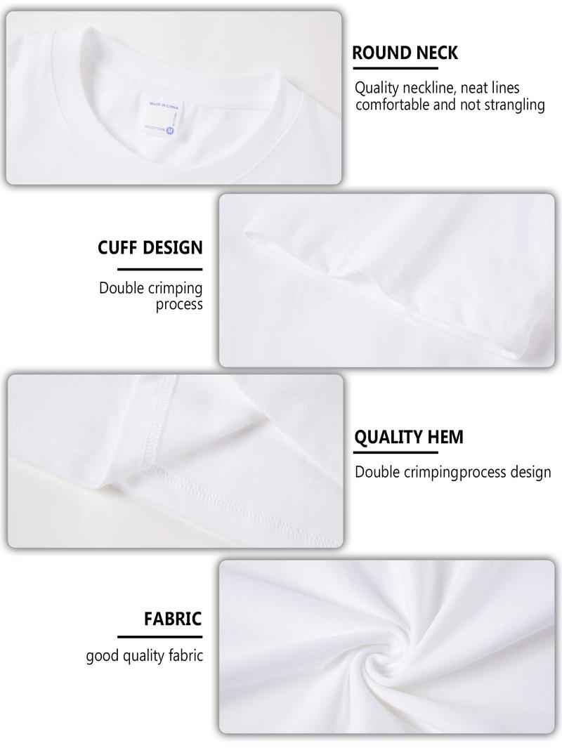 CCCMAI Men's Solid Color Short Sleeve T-Shirt Casual Cotton Tee Solid Colors Black White Gray All Colors Street Style Menswear Summer Basic Loose Fit Solid Color T-Shirt Short Sleeve Versatile American Style Men's Cotton Half Sleeve Casual Shirt Crewneck