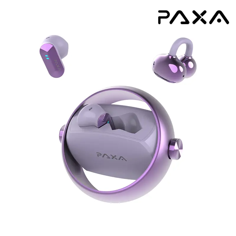 PAXA In-ear & clip-on 2-in-1 wireless Bluetooth headset sports waterproof and sweatproof Two earphones connected at the same time for uninterrupted listening Couple earphones