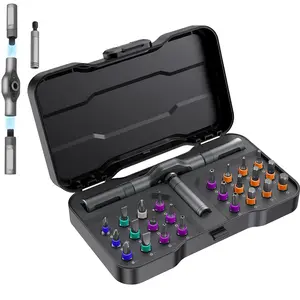 24-in-1 Ratchet Screwdriver Set, Magnetic Precision Bits with Detachable Handle & Case, Multi-Purpose Mini Screwdriver Kit for DIY, Electronics, Watch & Home Repair