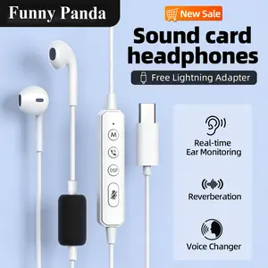 Sound Card Karaoke Headset with In-ear Monitoring | Voice Changer | Reverberation | Built-in Sound Card | Top Sound Quality | Karaoke Microphone | YourPortable Karaoke Headphones