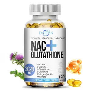 Daitea NAC+Glutathione Health Supplement,Supports Liver Health and Skin Health,120 Capsules
