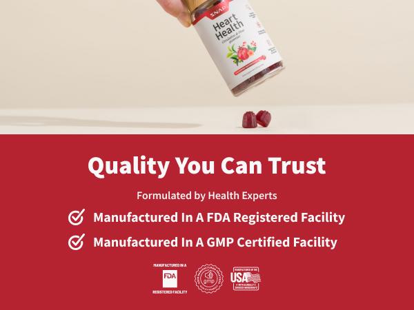 Snap Supplements - Heart Health - 60 Gummies with COQ10,  Pomegranate Fruit Extract, & Grapeseed Extract - Supports Healthy Blood Pressure & Circulation Healthcare Dietary