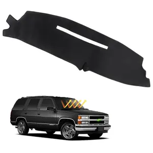 Canvcle Black Dashboard Cover for 1997-2000 Chevy Silverado & GMC Sierra C/K Series 1997-1999 Tahoe Yukon Custom Fit Flannel Dash Mat Non-Slip UV Protection Anti-Glare