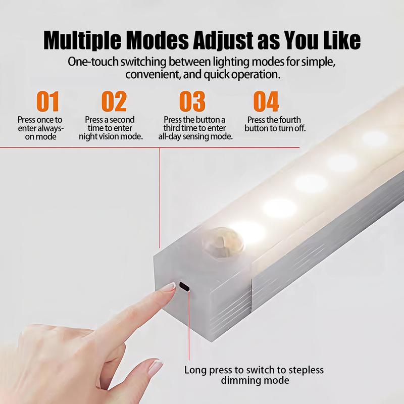 Magnetic Smart Sensor Light 6-Piece LED Motion Sensor Light Strip Set USB-Rechargeable Adjustable Indoor Lighting Ideal for Kitchens Closets Pantries Cupboards Bathrooms Staircases Sink Cabinets Garages Valentine's Day Gift kitch Magnetic Smart Sensor Light 6-Piece LED Motion Sensor Light Strip Set USB-Rechargeable Adjustable Indoor Lighting Ideal for Kitchens Closets Pantries Cupboards Bathrooms Staircases Sink Cabinets Garages Valentine's Day Gift kitch