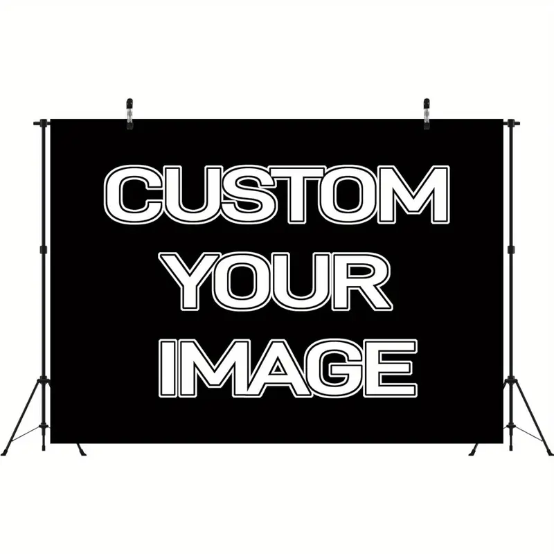 Custom Photo Print Backdrop - Multi-Size 1-Piece Artwork Fabric Banner, Hanging Ready Home & Party Supplies for Festive Event Vibe