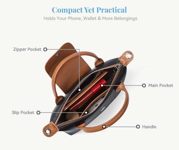 [Valentine's Day Gift] BOSTANTEN Small Crossbody Bags for Women Top Handle Purse Vegan Leather Shoulder Handbags for Daily, Travel