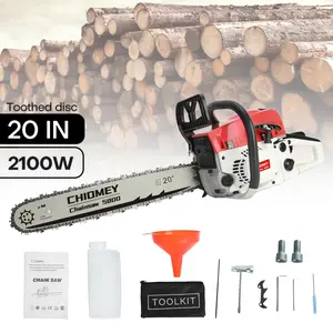 Gasoline Chainsaw - Powerful Two Stroke Engine, 58cc 20inch Saw Chain, Cutting Tool, Efficient Wood Cutting, Logging And Ranch, Farm Use Durable Design, Comfortable Handle, Non-slip Shock Absorption, Smooth And Fast Cutting, Suitable As A Family Gift