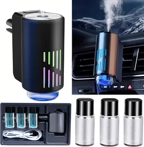 Car Air Freshener Diffuser, Smart Car Air Freshener, Car Diffuser Air Freshener With 3 Adjustable Modes, Aromatizante With 3pcs Essential Oil, Car Fresheners Long Lasting