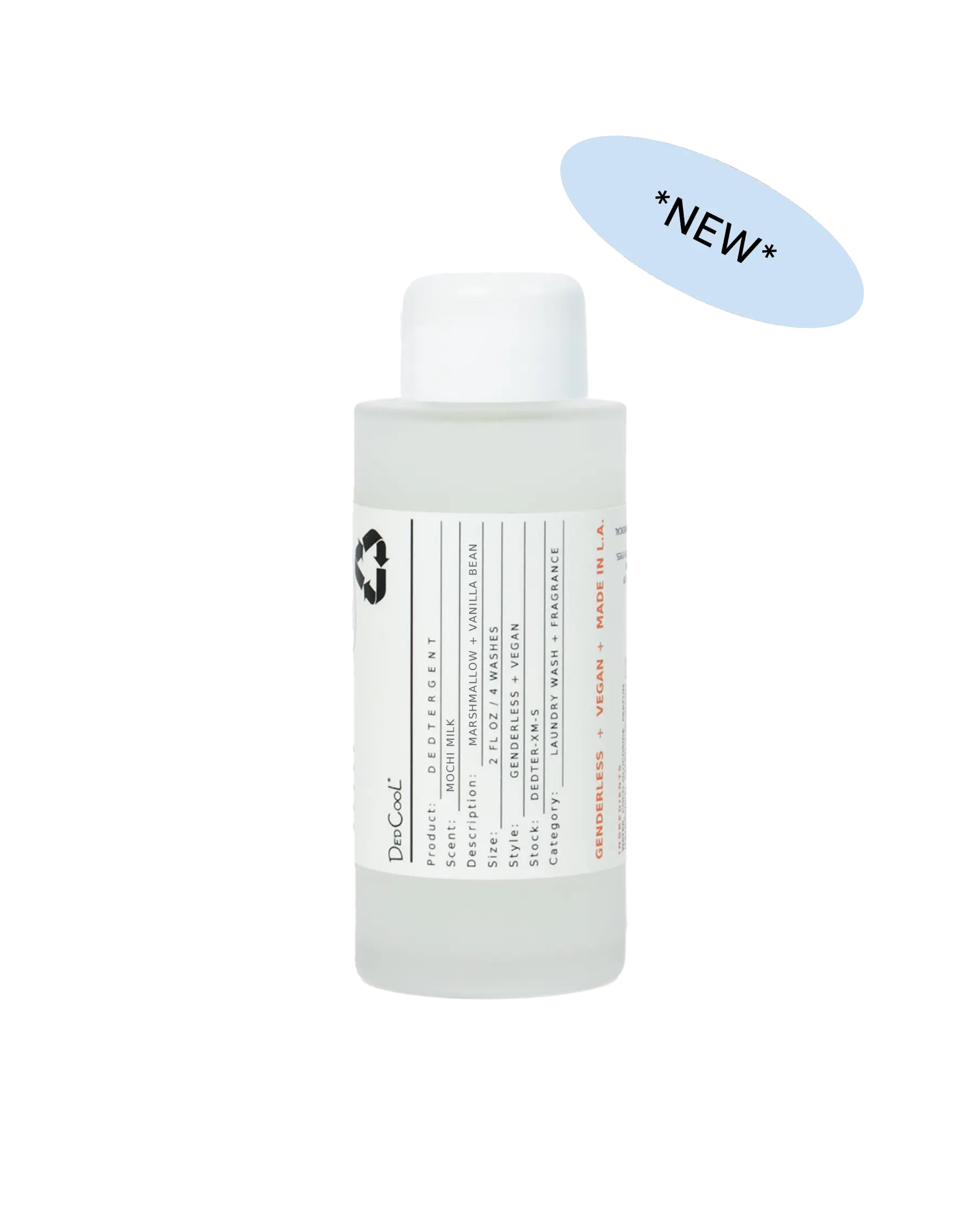 DedCool Dedtergent Liquid Laundry Detergent Mini in Mochi Milk | Natural & Multi-Purpose Luxury Detergent Sample
