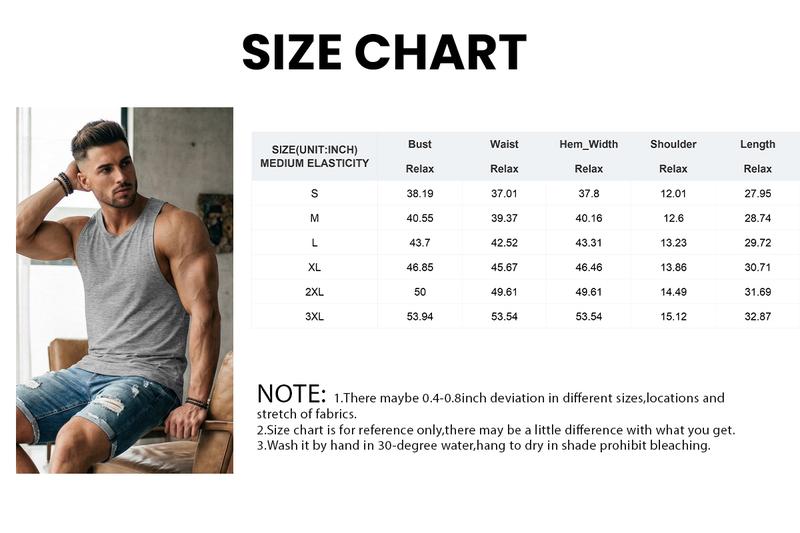 JMIERR Mens Drop Arm Tank Tops Gym Workout Sleeveless Muscle Shirts Cut Off Summer Tee Shirt