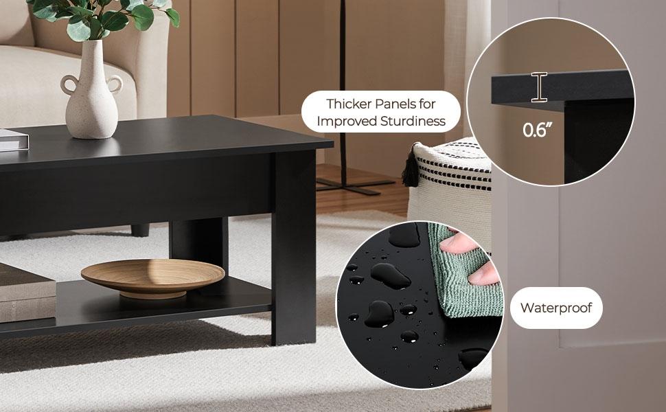 【On Sale】Yaheetech Lift Top Coffee Table Hidden Compartment & 2 Open Shelves Multipurpose Design Gas Lift Small Space Friendly Living Room/Office/Home Use 【On Sale】Yaheetech Lift Top Coffee Table Hidden Compartment & 2 Open Shelves Multipurpose Design Gas Lift Small Space Friendly Living Room/Office/Home Use