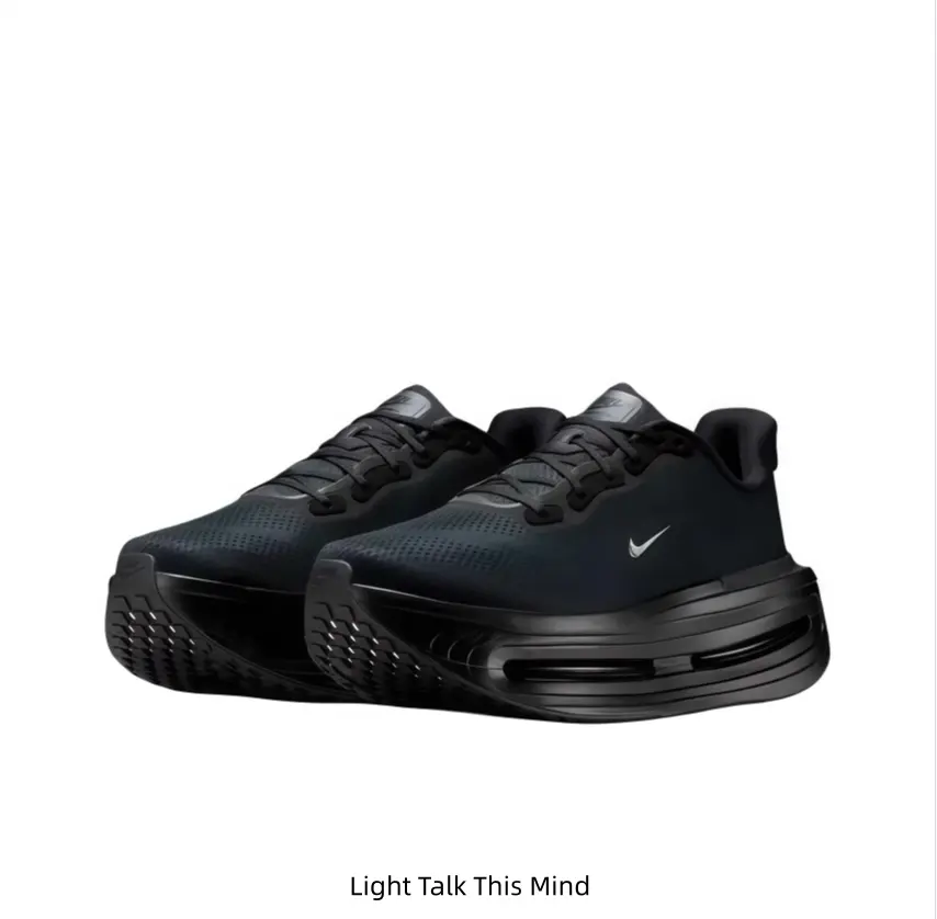 All‑Black Thick Sole Mesh Running Shoes For Men Women Breathable Lightweight Athletic Training Sneakers