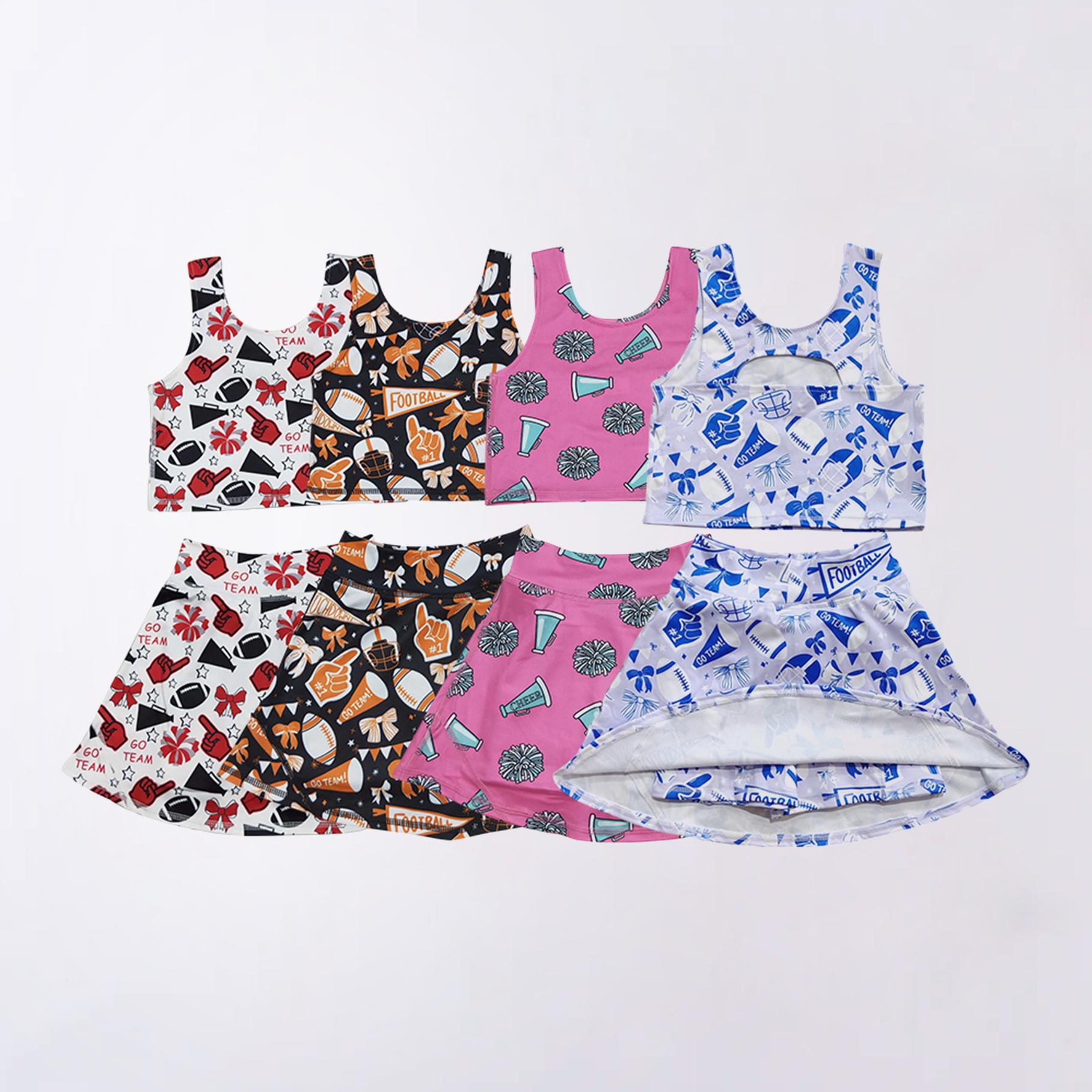 Girls Active Football Go Team Tank & Skort Set