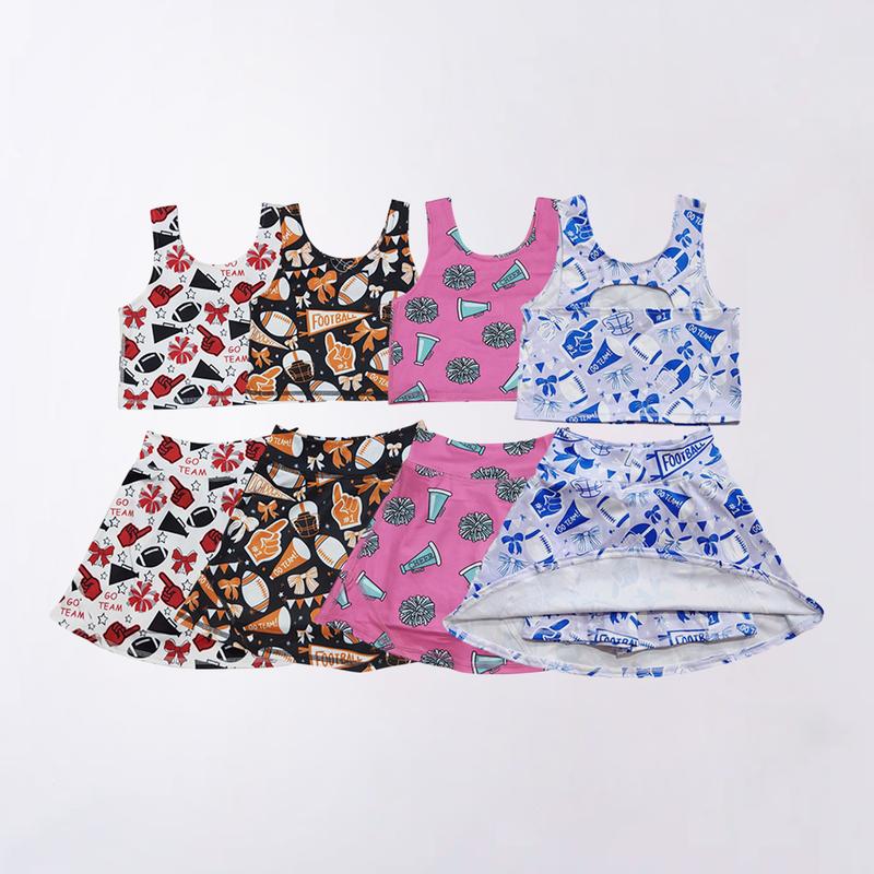 Girls Active Football Go Team Tank & Skort Set