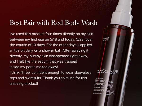 [medicube] Red Body Peeling Shot Cleanser | Bloody Powerful Solution for Body