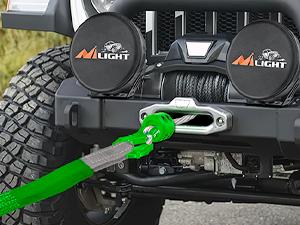 Nilight Forged Steel Winch Hook 3/8" Grade 70 Safety Latch Winch Cable Hook Stopper & Clevis Slip Hook Sets, Included Allen Wrench,Max 35,000 lbs