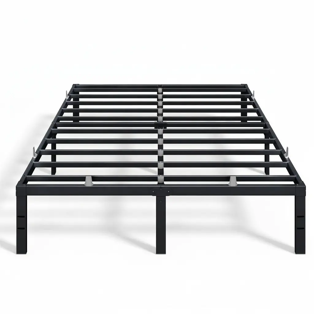 VASAGLE Full Metal Bed Frame , Up to 1100 lb Weight Capacity, No Box Spring Needed, with Under-Bed Storage, Easy Setup, Heavy-Duty Platform Bed, Mattress Retainers,Matte Black