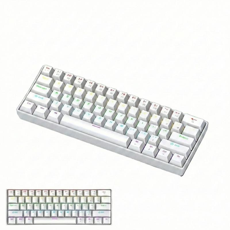 K61 60% Mechanical Gaming Keyboard – Compact RGB Wired 61-Key Layout