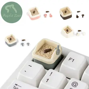 【PZ Periph】Cat Litter Box & Poop Artisan Custom Keycaps, Funny Gag Gift for Cat Owners, Cross-axis Mechanical Keyboard Keycaps, Keyboard Accessories, DIY Keycaps,