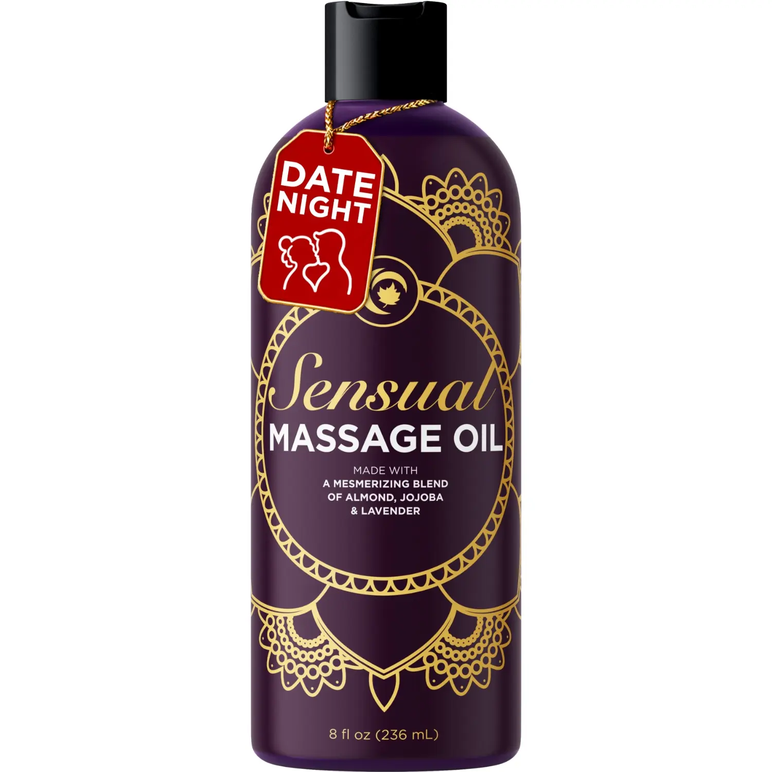 Sensual Massage Oil - Calming Lavender & Jojoba Body Oil - Maple Holistics - Relaxation & Self-Care | Moisturizing Skincare for Home Spa & Professional Use | Nourishing Aromatherapy for All Skin Types | Hydrating & Soothing Body Oil Vegan Intimate Oil