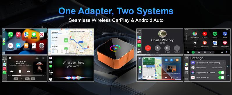 【NewYear2026】Ceesooi Mini Wireless CarPlay & Android Auto Adapter 2026 Model — Plug-and-play, fast auto-reconnect, turning wired into wireless