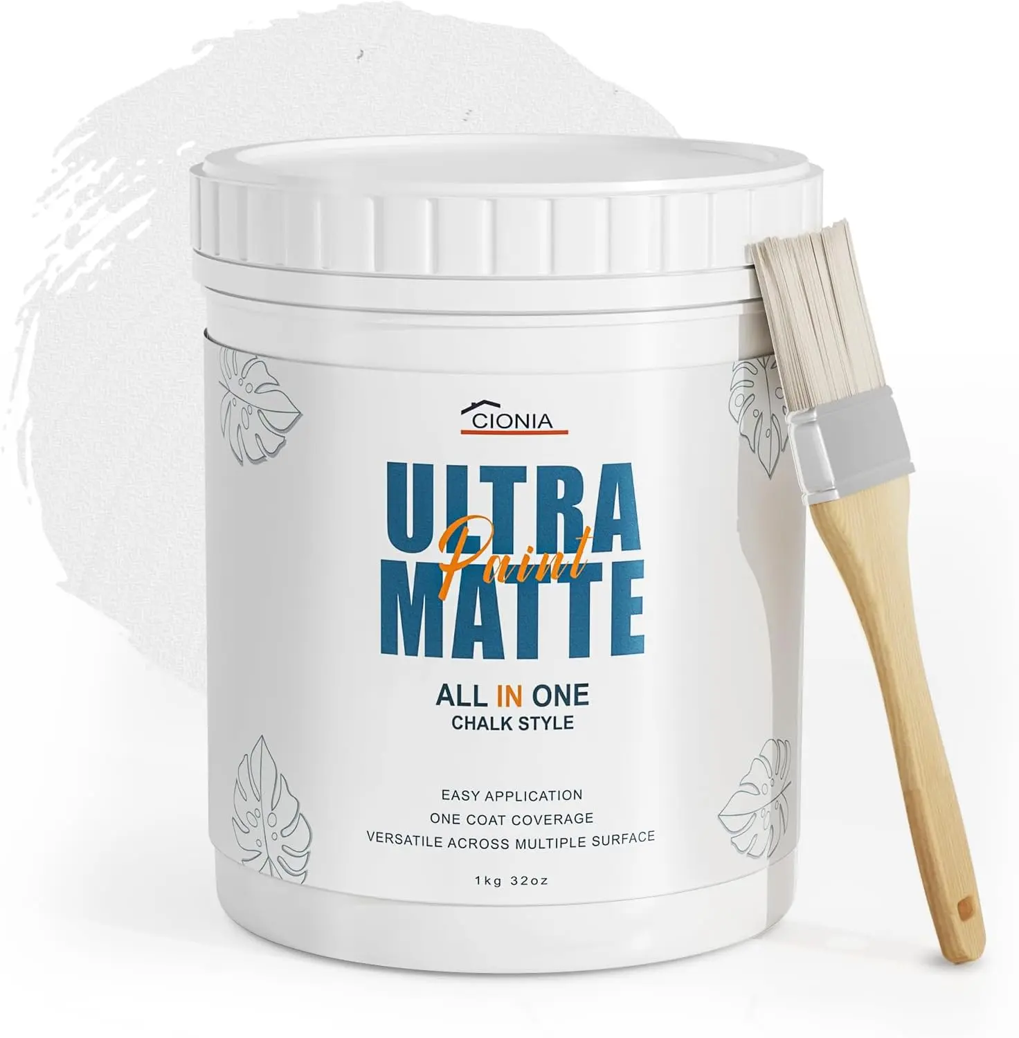 CIONIA Chalk Style Paint - Ultra Matte Paint for Furniture, Home Decor, Crafts - Eco-Friendly - All-in-One -(32 OZ)