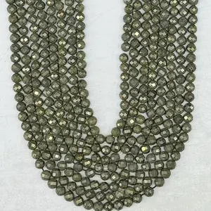 2/3/4MM Natural Pyrite Beads Round Faceted Crystal Gemstone Beads 39CM Length for DIY Jewelry Making Bracelet Necklace 15.5inch Semi-Precious Jasper Beads Handmade Gift