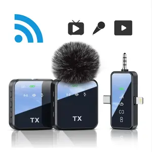 3-in-1 Mini Microphone for iPhone/Android/Camera, Hi-Fi Audio, 48kHz/24-bit, Wireless Microphones, 328ft Range, 20H Battery, Lapel Mic with Noise Reduction for Live Streaming, TikTok, YouTube