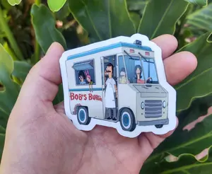 Bob's Burgers Food Truck Sticker Bobs Burgers Sticker, Hard Hat Sticker , Blue Collar deco , lucky charm decal