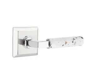 Emtek 8561.CCUS10B.TZKLT Select Dummy , Wilshire Rosette , Conical Stem , Light Terrazzo Knob