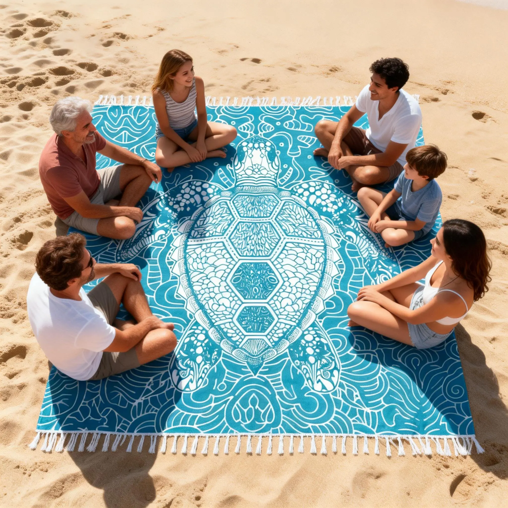 Oversized Cotton Turkish Beach Towel - XL/XXL Bohemian Contemporary Bath Towel, Sand-Proof, Fast-Absorbing, Ideal for Pool Parties & Camping, Luxury Travel Accessory (Animals Design), Beach Blanket, Turkish Beach Towels