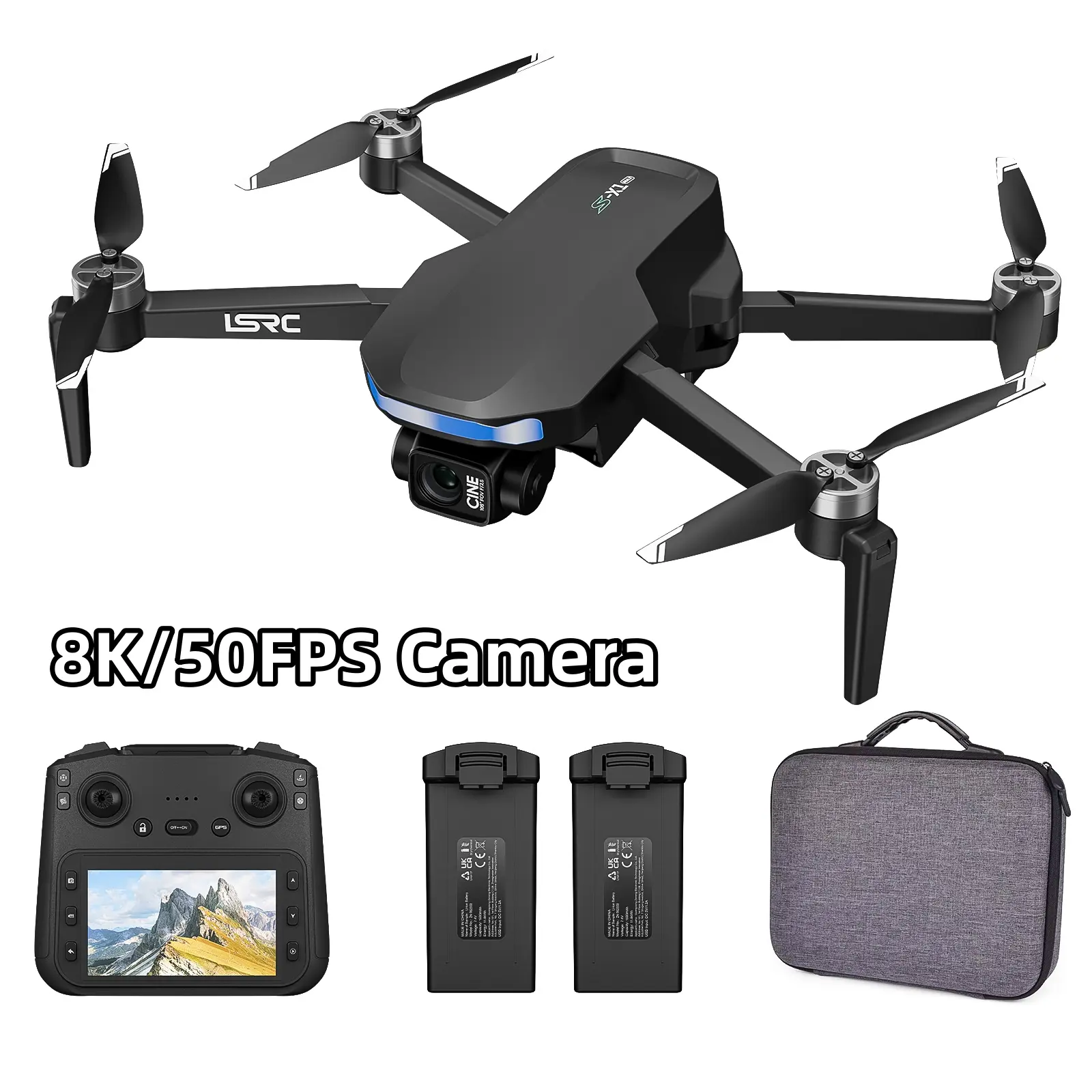 S-X1 flying toy aircraft with large screen remote control drone, GPS positioning, high-definition camera for aerial photography, brushless motor