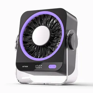 Rechargeable USB Desk Fan Quiet Table Fan with Turbo Airflow Small Battery Desktop Fans for Bedroom Home Office Travel Portable Cooling