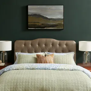 Annabel Faux Leather Queen Headboard in Mushroom