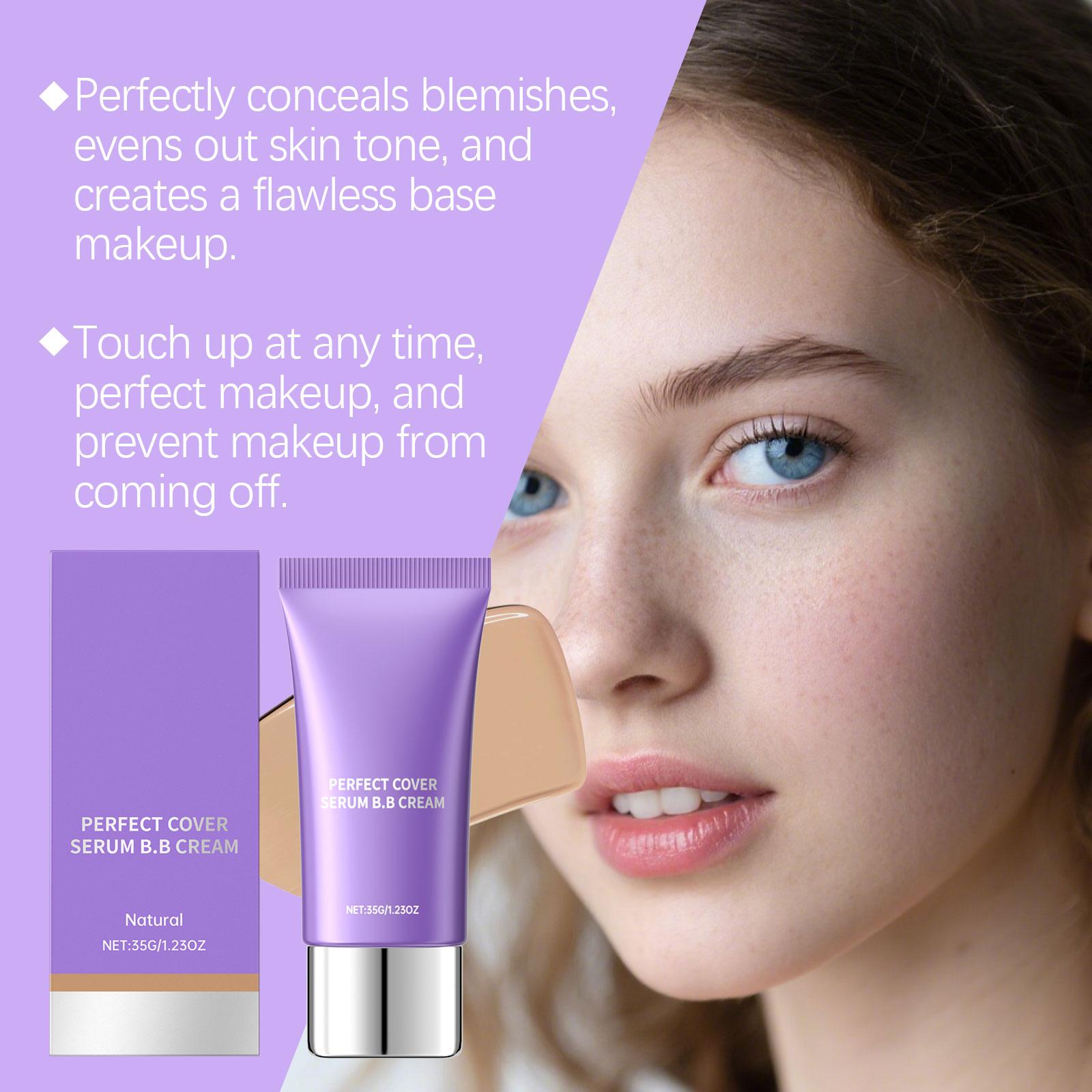 Natural-Tone Hydrating BB Cream — Lightweight, Moisturizing, Matte, Translucent; Portable; Suitable for Oily and Dry Skin