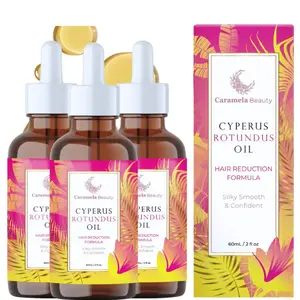 Caramela Beauty Cyperus Rotundus Oil (3-PACK) - Natural Hair Reduction - 60ml/2oz
