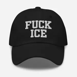 F ICE Embroidered Hat, Social Justice Activist Gift, Abolish ICE Baseball Cap, Immigrant Rights Dad Hat, Human Rights Statement Apparel