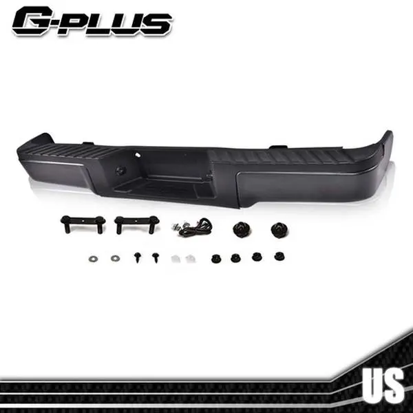 GPLUS Chrome Steel Nickel Unibody Rear Step Bumper Assembly for 09-14 Ford F150 Trucks - Collision Shield, Impact Resistant, Seamless Fit, No Sensor Holes, Waterproof LED Lights, Hassle-Free Installation, Bold Look