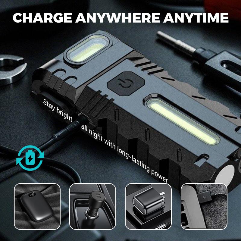 180° Rotating Head LED Work Light Ultra-Bright All-Night Power Quick Charge Pocket-Sized EDC Design