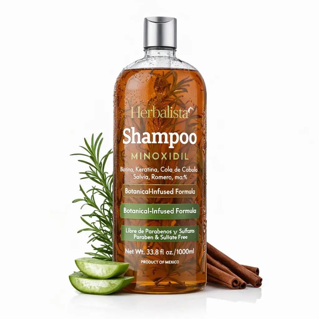 HERBALISTA Viral Botanical Shampoo 1000ml (33.8 fl oz) – Minoxidil-Inspired Herbal Blend with Rosemary, Cinnamon, Aloe & Mint – Strengthening & Fuller-Looking Hair Formula