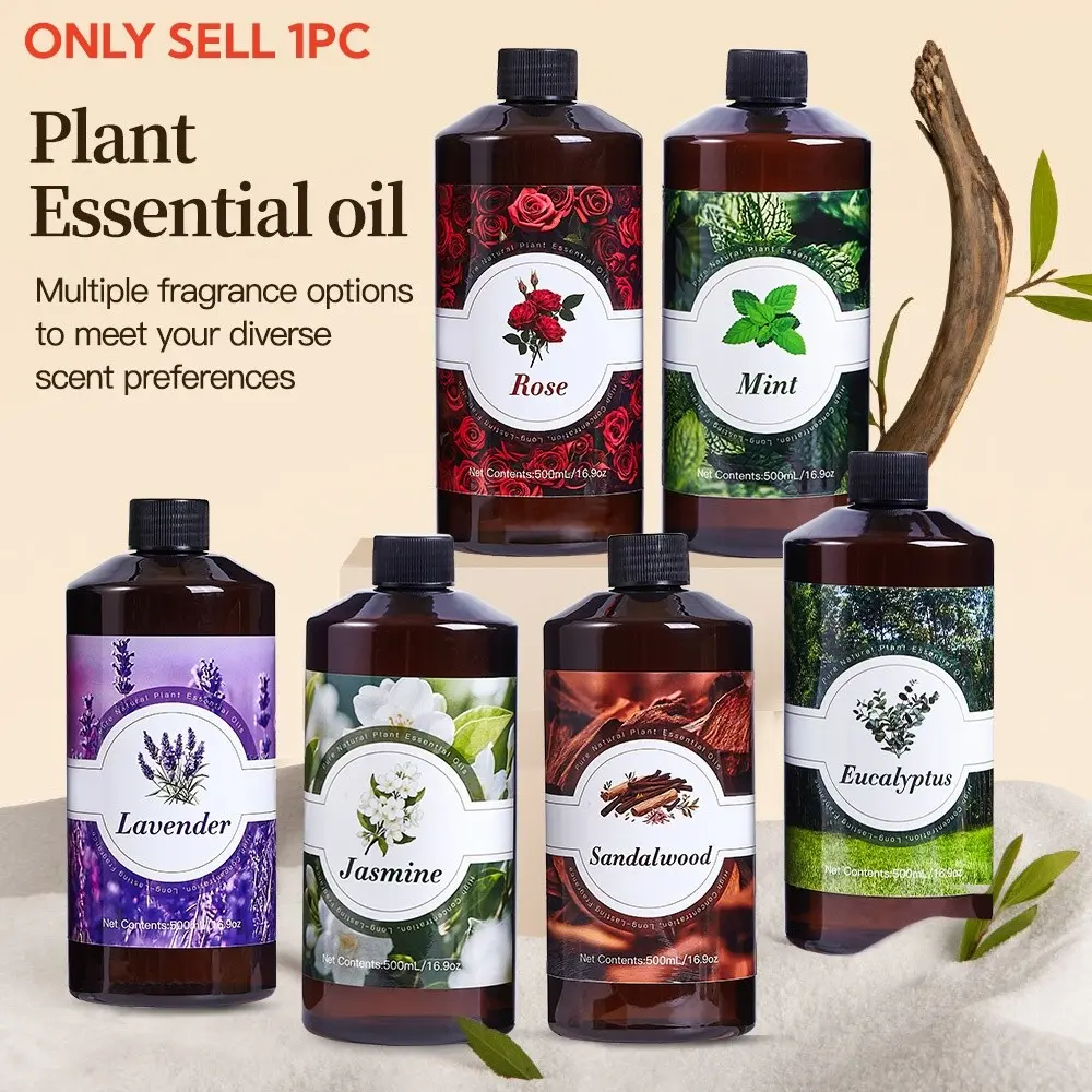 500ML/16.9OZ large capacity fragrant essential oil, Fragrance diffuser oil, Scent diffuser oils, Lavender scented, Selected ingredients for long-lasting fragrance, Suitable for aromatherapy machines/humidifiers/car fragrances, Ideal for home