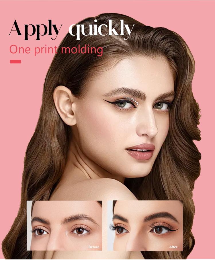 【Buy two get one free】Rotating Winged Eyeliner Stamp Pen Dual-Head Design for Precise Cat Eye & Winged Liner Waterproof Smudge-Proof