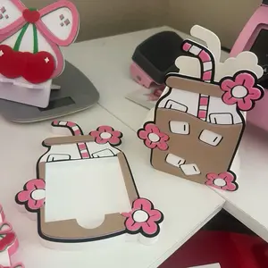 Iced coffee pen holder and sticky note holder