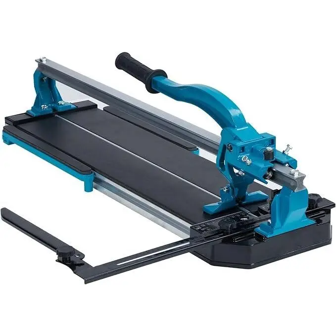 Professional 32-inch manual tile cutter with tungsten carbide wheel and infrared laser guide: for DIYers and installers. Perfect straight cuts.