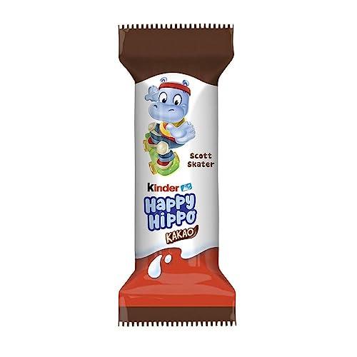 Kinder Happy Hippo Biscuits 103.5g - Fine Milk Chocolate & Cocoa Cream Wafer with Meringue Pieces - No Artificial Colors or Preservatives