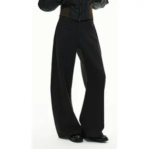 WOMEN Woolen Curved Banana Pants