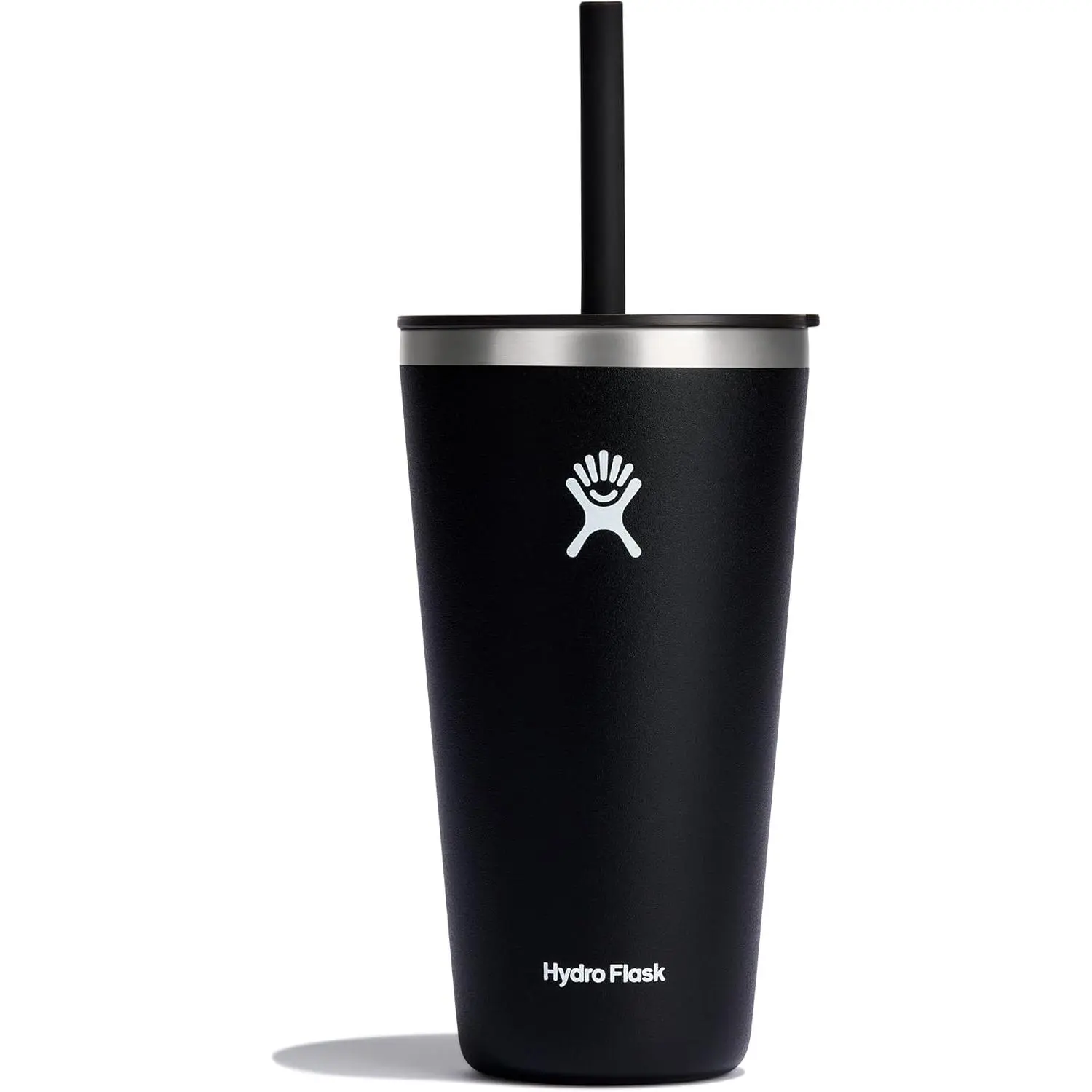 Hydro Flask All Around Tumbler - 28 oz Black T28PS001, Stainless Steel Insulated Water Bottle with Lid and Straw for Sports, Outdoor Camping & Hiking Water Storage, Water Bottles