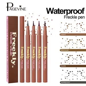 Natural Freckle Pen In Black & Light Brown, Felt-Tip For Realistic Dots, Waterproof Quick-Dry Smudge-Proof Formula, Creates Soft Natural-Looking Faux Freckles, For Fair Skin Tones And Daily Makeup, Makeup Cosmetic, Freckle Pen